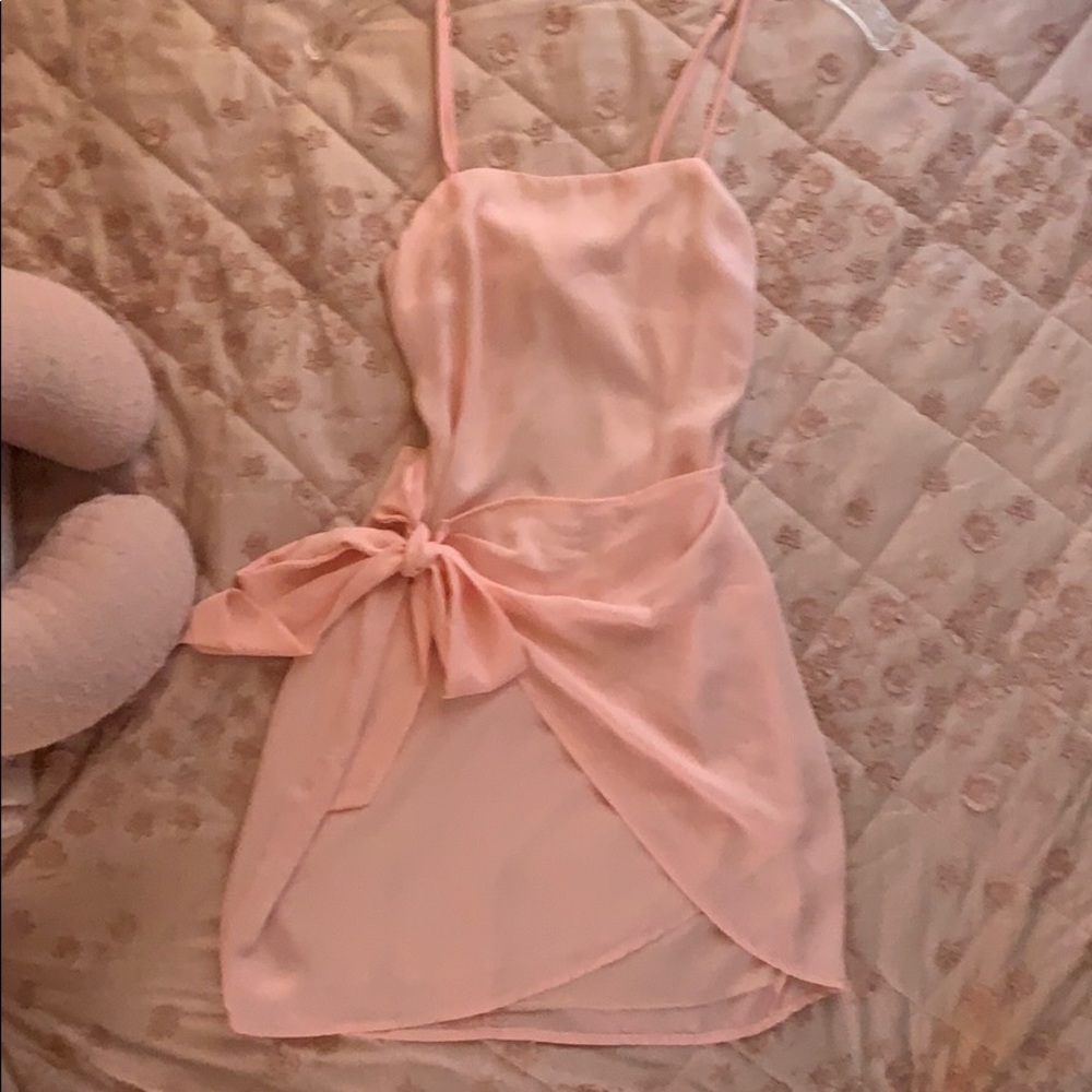 Blush Wrap Mini Dress
